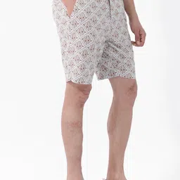 RARE RABBIT Men Raron Geometric Printed Cotton Shorts image 2
