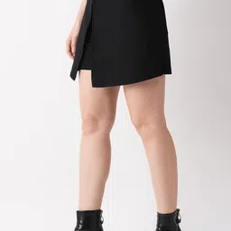 Globus Black Regular Fit Mid-Rise Skorts image 5