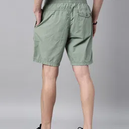 Breakbounce Men Green Slim Fit Low-Rise Sports Shorts image 3