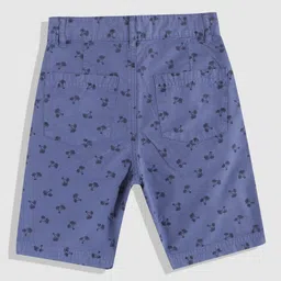 Monte Carlo Boys Blue Tropical Printed Cotton Shorts image 3