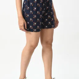 BAESD Women Pack Of 2 Printed High-Rise Pure Cotton Shorts image 4