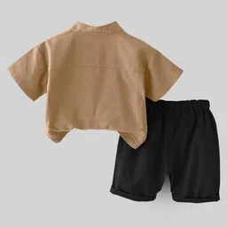 INCLUD Boys Band Collar Shirt with Shorts image 4