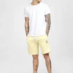 Jack & Jones Men Yellow Low-Rise Shorts image 4