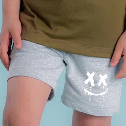 NUSYL Boys Mid-Rise Graphic Printed Cotton Shorts image 4