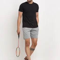 mack jonney VIMAL JONNEY Men Grey Regular Fit Shorts image 2