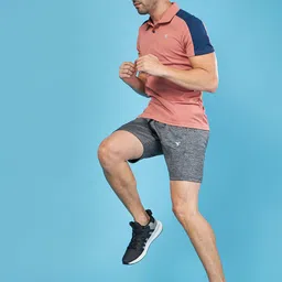 Technosport Men Slim Fit Mid-Rise Rapid-Dry Techno Dry Technology Training or Gym Shorts image 4