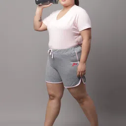 Rute Plus Size Women Mid-Rise Cotton Regular Shorts image 5