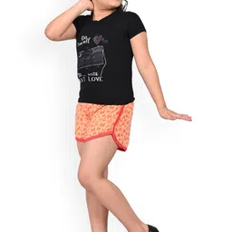 BAESD Girls Pack of 3 Floral Printed High Rise Cotton Shorts image 2