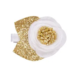 Aye Candy Girls White & Gold-Toned Embellished Alligator Hair Clip-picture-38