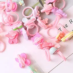 LYTIX Girls Set of 36 Cartoon Design Fancy Finger Rings Comes in Heart Shape Box-picture-52