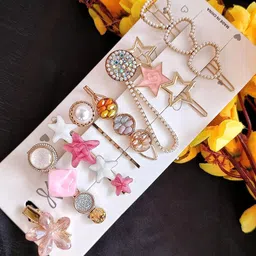 CHRONEX Set Of 12 Embellished French Barrettes-image-33