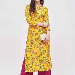 Tissu Women Floral Printed Kurta with Palazzos-image-53