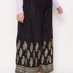 CLORA CREATION PLUS Plus Size Paisley Printed Palazzos image 2