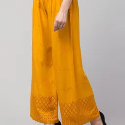 Trend Level Geometric Embroidered Palazzos image 2