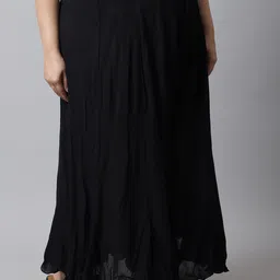 TAG 7 PLUS Women Black Flared Ethnic Palazzos image 5