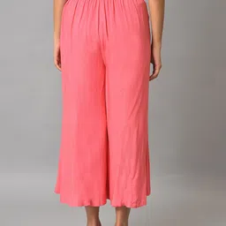 AURELIA Women Flared Chambray Palazzos image 4