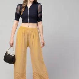 Trend Level Geometric Embroidered Palazzos image 4