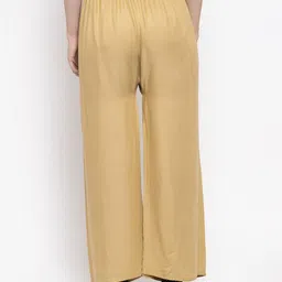 Clora Creation Women Beige & Yellow Pack Of 2 Solid Palazzos image 4