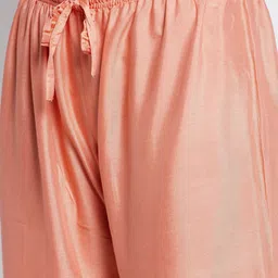 GRACIT Women Grey & Peach-Coloured Pack of 2 Solid Palazzos image 4