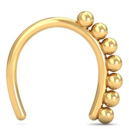 KUBERBOX Mugdha 18KT Gold Nose Hook-0.36gm-image-15