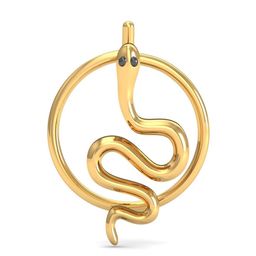 KUBERBOX Serpentine Gold 18KT Gold Nose Pin-0.36gm-image-98