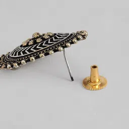 AITIHYA Gold-Plated Oxidised Jewellery Set With Ring & Nosepin image 5