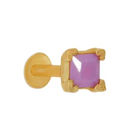 BHIMA BIS Hallmark 22KT (916) Gold Stone Studded Nosepin-0.36 gm image 3