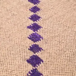 baithak krafts Beige Wool & Jute Abstract 108 x 72 Inches Hand Woven Dhurries image 3