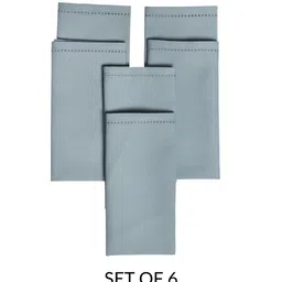 zeba Blue Cotton (16x 16 )Inch Table Napkins (Set of 6) image 4