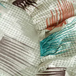 Multicolor Abstract 300 TC Cotton Blend King Sized Fitted Bed Sheets with 2 Pillow Covers by Klotthe image 5