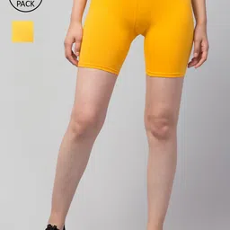 Apraa & Parma Women Set Of 2 Slim Fit Cycling Sports Shorts-picture-33