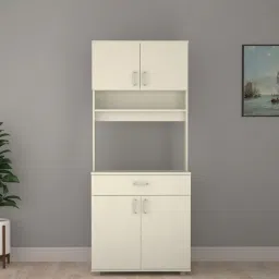 wood you Camphor Crockery Unit In Frosty White Colour image 1