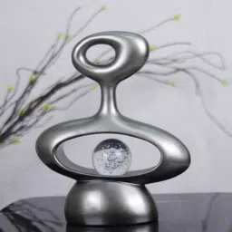 Elysian Resin Grey Artifact With Crystal Ball (Grey)-image-70