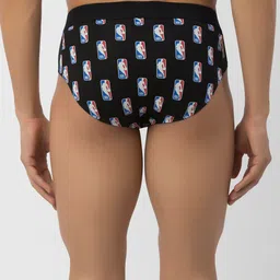 John Players Mid-Rise NBA Printed Contoured Pouch Basic Briefs JBF025M13S image 3