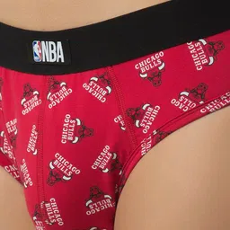 John Players Mid-Rise NBA Printed Contoured Pouch Basic Briefs JBF019M04S image 5