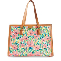 TEAL BY CHUMBAK Floral Printed Oversized Shopper Shoulder Bag image 2