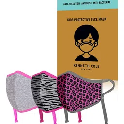 Kenneth Cole Kids Pack of 3 Pcs Multicoloured Reusable 6-Ply Protective Outdoor Masks-picture-57