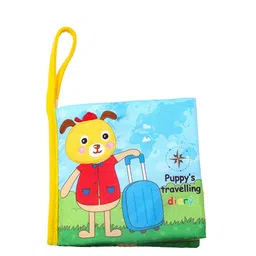 Baby Moo Baby Animals With Squeaker Rattle Sound Cloth Book image 1