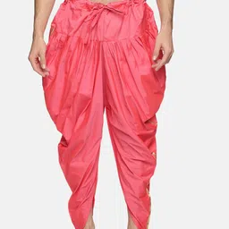 Sethukrishna Men Pink Solid Dhoti Pant-image-11