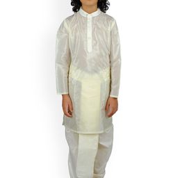 Sethukrishna Boys Cream-Coloured Kurta with Dhoti Pants-picture-39