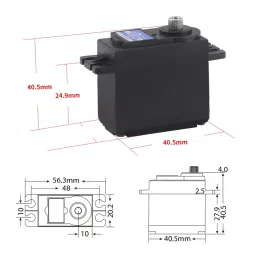 JX Servo PS-5521MG 21KG Digital Servo with Full Metal Gears High-Torque Coreless Motor For RC Models JX Servo PS-5521MG 21KG Digital Servo with Full Metal Gears High-Torque Coreless Motor For RC Models image 3