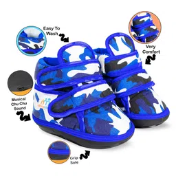 BAESD Infants Printed Musical Chu Chu Sound Quick-Drying Lightweight Cotton Booties image 1