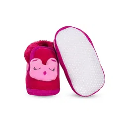 BAESD Infants Rabbit Face Detailed Velvet Booties image 5