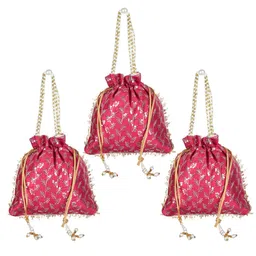 Kuber Industries Set Of 3 Embellished Potli Clutches image 2