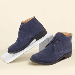 FAUSTO Men Round Toe Suede Chukka Boots-image-24