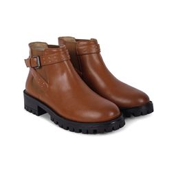 yoho Women Mid Top Platform Heel Chelsea Boots With Buckle Detail-picture-42