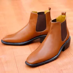Bxxy Men Mid Top Block-Heel Chelsea Elevator Boots-picture-40