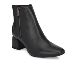 El Paso Black High-Top Block Heeled Boots image 4