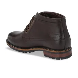 azzaro black Azzaro Nlack Men Coffee Brown Solid High-Top Flat Boots image 2