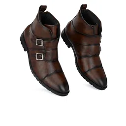 Vellinto Men Majestic Mid-Top Monk Straps Boots image 4